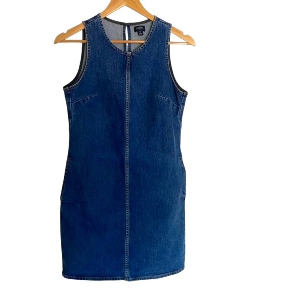 J. Crew Dark Blue Denim Shift Dress